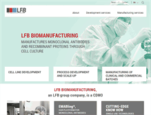 Tablet Screenshot of lfbbiomanufacturing.com